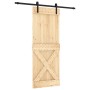 Puerta corredera con herrajes madera maciza de pino 80x210 cm en Puertas | Comprar online en Foru.es