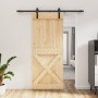 Puerta corredera con herrajes madera maciza de pino 85x210 cm en Puertas | Comprar online en Foru.es