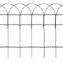 Cerca para césped de hierro recubierto en polvo 25x0,4 m de vidaXL, Ribetes y bordes para jardín - Ref: Foro24-141072, Precio...