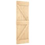 Puerta corredera con herrajes madera maciza de pino 70x210 cm en Puertas | Comprar online en Foru.es