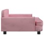 Cama para perros de terciopelo rosa 90x53x30 cm en Camas para perros | Comprar online en Foru.es