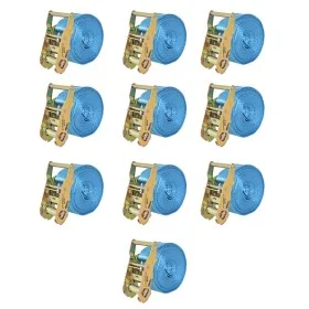 Correas de sujeción de trinquete 10 uds 2T 6mx38mm azul de vidaXL, Correas de amarre - Ref: Foro24-142655, Precio: 80,03 €, D...