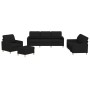 Juego de sofás con cojines 4 piezas tela negro de vidaXL, Sofás - Ref: Foro24-3201254, Precio: 675,56 €, Descuento: %