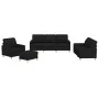 Sofa set with cushions 4 pieces black fabric by vidaXL, Sofas - Ref: Foro24-3201254, Price: 610,37 €, Discount: %