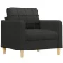 Juego de sofás con cojines 4 piezas tela negro de vidaXL, Sofás - Ref: Foro24-3201254, Precio: 610,37 €, Descuento: %