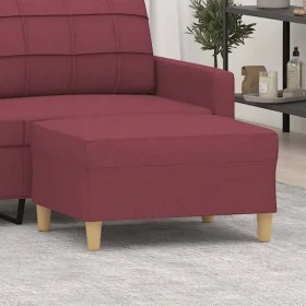 Reposapiés de tela rojo tinto 70x55x41 cm de vidaXL, Otomanas - Ref: Foro24-349277, Precio: 61,13 €, Descuento: %