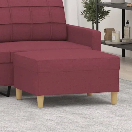 Reposapiés de tela rojo tinto 70x55x41 cm de vidaXL, Otomanas - Ref: Foro24-349277, Precio: 61,13 €, Descuento: %