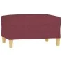 Reposapiés de tela rojo tinto 70x55x41 cm de vidaXL, Otomanas - Ref: Foro24-349277, Precio: 61,13 €, Descuento: %