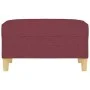 Reposapiés de tela rojo tinto 70x55x41 cm de vidaXL, Otomanas - Ref: Foro24-349277, Precio: 61,13 €, Descuento: %