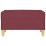 Reposapiés de tela rojo tinto 70x55x41 cm de vidaXL, Otomanas - Ref: Foro24-349277, Precio: 61,83 €, Descuento: %