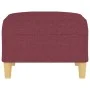 Reposapiés de tela rojo tinto 70x55x41 cm de vidaXL, Otomanas - Ref: Foro24-349277, Precio: 61,13 €, Descuento: %