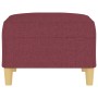 Reposapiés de tela rojo tinto 70x55x41 cm de vidaXL, Otomanas - Ref: Foro24-349277, Precio: 61,83 €, Descuento: %
