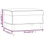 Reposapiés de tela rojo tinto 70x55x41 cm de vidaXL, Otomanas - Ref: Foro24-349277, Precio: 61,13 €, Descuento: %