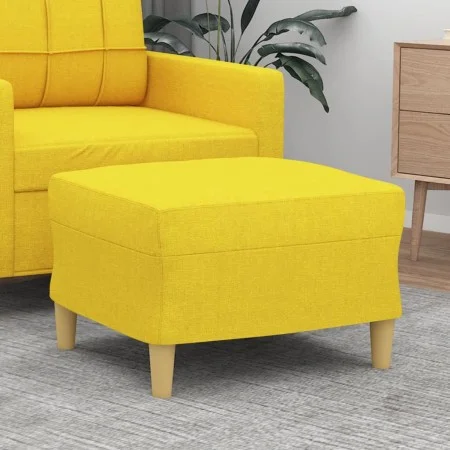 Reposapiés de tela amarillo claro 60x50x41 cm de vidaXL, Otomanas - Ref: Foro24-349268, Precio: 54,67 €, Descuento: %