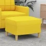 Reposapiés de tela amarillo claro 60x50x41 cm de vidaXL, Otomanas - Ref: Foro24-349268, Precio: 54,67 €, Descuento: %