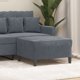 Reposapiés de terciopelo gris oscuro 70x55x41 cm de vidaXL, Otomanas - Ref: Foro24-349318, Precio: 69,32 €, Descuento: %