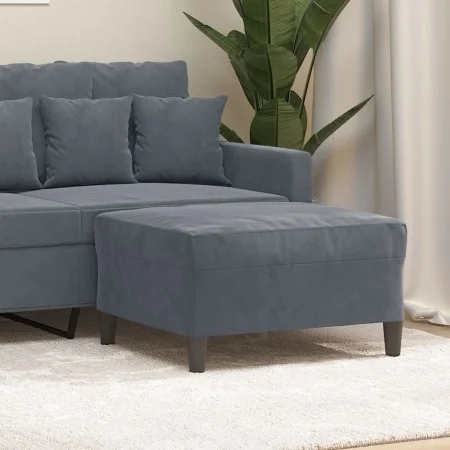 Reposapiés de terciopelo gris oscuro 70x55x41 cm de vidaXL, Otomanas - Ref: Foro24-349318, Precio: 63,44 €, Descuento: %