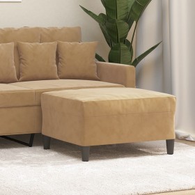 Reposapiés de terciopelo marrón 70x55x41 cm de vidaXL, Otomanas - Ref: Foro24-349324, Precio: 57,39 €, Descuento: %