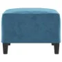 Reposapiés de terciopelo azul 70x55x41 cm de vidaXL, Otomanas - Ref: Foro24-349326, Precio: 57,50 €, Descuento: %