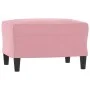 Reposapiés de terciopelo rosa 60x50x41 cm de vidaXL, Otomanas - Ref: Foro24-349296, Precio: 55,50 €, Descuento: %