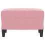 Reposapiés de terciopelo rosa 60x50x41 cm de vidaXL, Otomanas - Ref: Foro24-349296, Precio: 56,48 €, Descuento: %