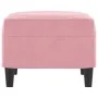 Reposapiés de terciopelo rosa 60x50x41 cm de vidaXL, Otomanas - Ref: Foro24-349296, Precio: 55,50 €, Descuento: %