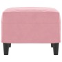 Reposapiés de terciopelo rosa 60x50x41 cm de vidaXL, Otomanas - Ref: Foro24-349296, Precio: 56,48 €, Descuento: %