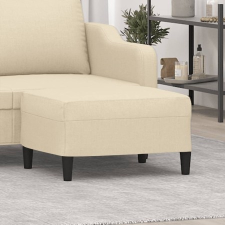 Reposapiés de tela crema 70x55x41 cm de vidaXL, Otomanas - Ref: Foro24-349305, Precio: 58,33 €, Descuento: %