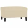 Reposapiés de tela crema 70x55x41 cm de vidaXL, Otomanas - Ref: Foro24-349305, Precio: 57,46 €, Descuento: %