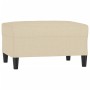 Reposapiés de tela crema 70x55x41 cm de vidaXL, Otomanas - Ref: Foro24-349305, Precio: 58,33 €, Descuento: %