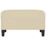 Reposapiés de tela crema 70x55x41 cm de vidaXL, Otomanas - Ref: Foro24-349305, Precio: 57,46 €, Descuento: %