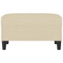 Reposapiés de tela crema 70x55x41 cm de vidaXL, Otomanas - Ref: Foro24-349305, Precio: 58,33 €, Descuento: %