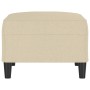Reposapiés de tela crema 70x55x41 cm de vidaXL, Otomanas - Ref: Foro24-349305, Precio: 58,33 €, Descuento: %