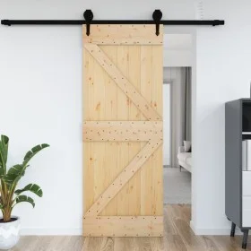 Puerta NARVIK madera maciza pino 85x210 cm de vidaXL, Puertas - Ref: Foro24-154428, Precio: 133,48 €, Descuento: %