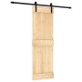Puerta corredera con herrajes madera maciza de pino 70x210 cm en Puertas | Comprar online en Foru.es