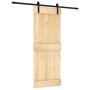 Puerta corredera con herrajes madera maciza de pino 80x210 cm en Puertas | Comprar online en Foru.es