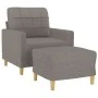 Sillón con taburete tela gris taupe 60 cm de vidaXL, Sofás - Ref: Foro24-3201000, Precio: 198,55 €, Descuento: %