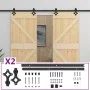 Puerta corredera con herrajes madera maciza de pino 80x210 cm de vidaXL, Puertas - Ref: Foro24-3057582, Precio: 424,19 €, Des...
