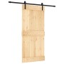 Puerta corredera con herrajes madera maciza de pino 95x210 cm en Puertas | Comprar online en Foru.es