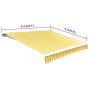Toldo de lona amarillo y blanco 6x3 m (sin estructura) de vidaXL, Toldos - Ref: Foro24-141018, Precio: 79,28 €, Descuento: %
