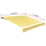 Toldo de lona amarillo y blanco 6x3 m (sin estructura) de vidaXL, Toldos - Ref: Foro24-141018, Precio: 63,46 €, Descuento: %