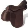 Set de montura de caballo de 17.5" y cuero marrón 18 cm, 5 en 1 de vidaXL, Monturas - Ref: Foro24-90648, Precio: 207,24 €, De...