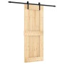 Puerta corredera con herrajes madera maciza de pino 80x210 cm en Puertas | Comprar online en Foru.es