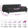 Cama para perros de terciopelo negro 90x53x30 cm en Camas para perros | Comprar online en Foru.es