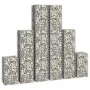 Gabion wall baskets galvanized wire 6 units by vidaXL, fence panels - Ref: Foro24-141049, Price: 95,81 €, Discount: %