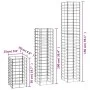 Gabion wall baskets galvanized wire 6 units by vidaXL, fence panels - Ref: Foro24-141049, Price: 95,81 €, Discount: %