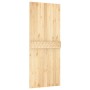 Puerta corredera con herrajes madera maciza de pino 85x210 cm en Puertas | Comprar online en Foru.es