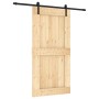 Puerta corredera con herrajes madera maciza de pino 100x210 cm en Puertas | Comprar online en Foru.es