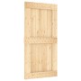 Puerta corredera con herrajes madera maciza de pino 100x210 cm en Puertas | Comprar online en Foru.es