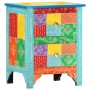 Mesita de noche pintada a mano madera maciza mango 40x30x50 cm de vidaXL, Mesitas de noche - Ref: Foro24-286157, Precio: 124,...